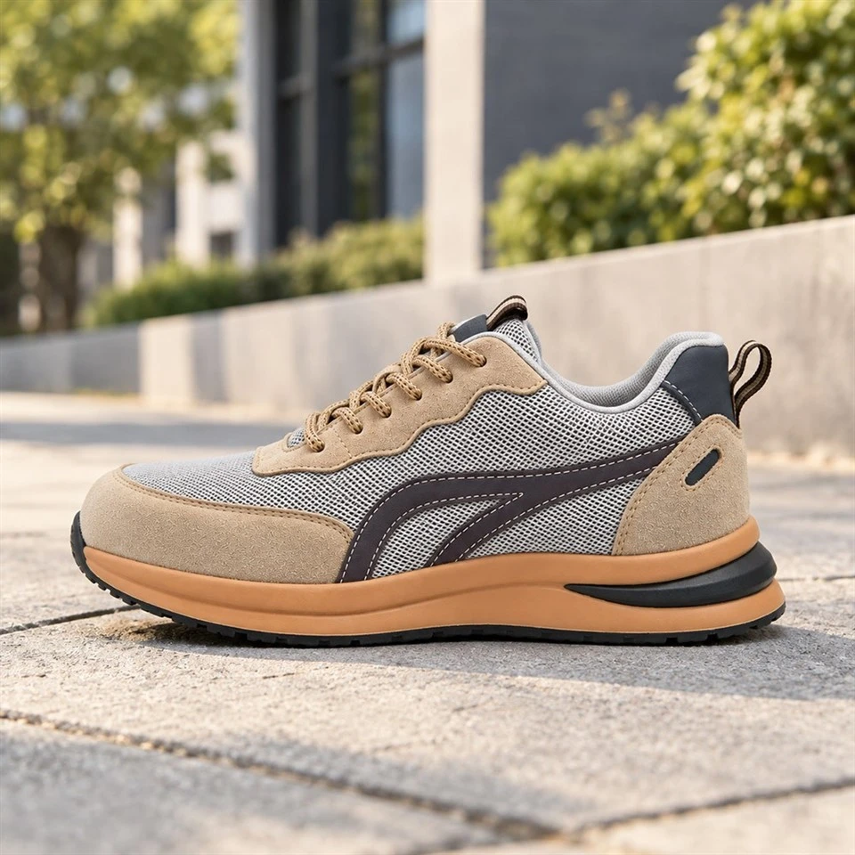 Breathable Suede Steel Toe Safety Shoes Lightweight Sneakers For Men high quality