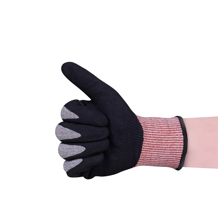Level Rugged Impact Steady Grasp Tough Gloves Black high quality