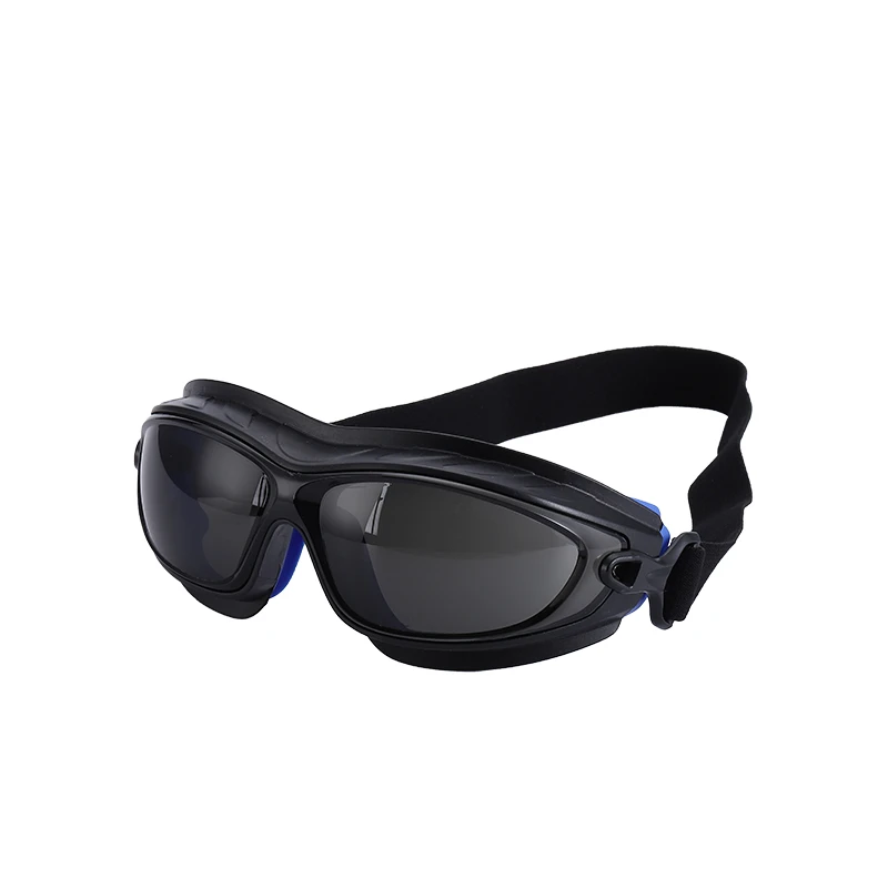 Balck Soft PVC Safety Goggles With Blue Face Seal Adjustable Elastic Strap Full Coverage Balck Soft PVC Safety Goggles With Blue Face Seal Adjustable Elastic Strap Full Coverage